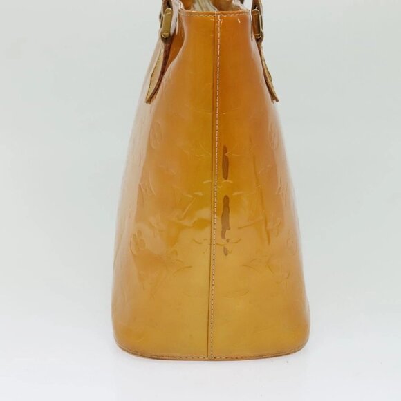 LOUIS VUITTON Monogram Vernis Houston Hand Bag Beige M91004 LV Auth 120112 - Picture 6 of 16